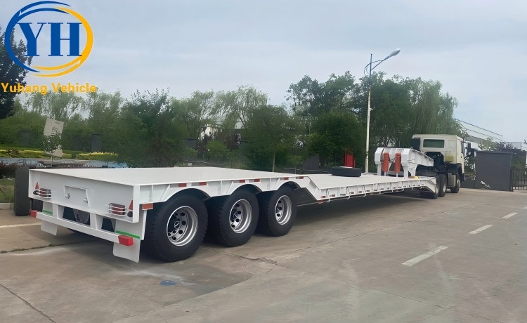 3 Axle Lowboy Gooseneck Detach Trailer-YUHANG VEHICLE 3 Axle Lowboy Gooseneck Detach Trailer-YUHANG VEHICLE