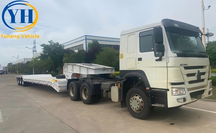 3 Axle Lowboy Gooseneck Detach Trailer-YUHANG VEHICLE 3 Axle Lowboy Gooseneck Detach Trailer-YUHANG VEHICLE