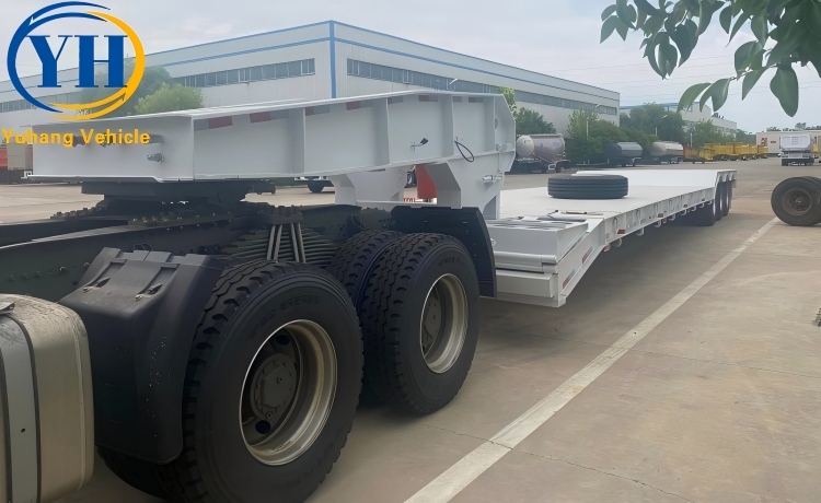 3 Axle Lowboy Gooseneck Detach Trailer-YUHANG VEHICLE 3 Axle Lowboy Gooseneck Detach Trailer-YUHANG VEHICLE