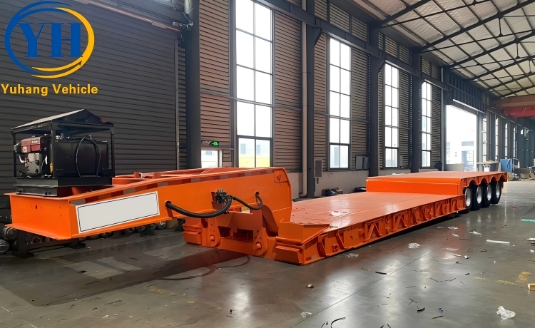 4 Axle 100 Ton Stretch Semi Lowboy Trailer-YUHANG VEHICLE 4 Axle 100 Ton Stretch Semi Lowboy Trailer-YUHANG VEHICLE
