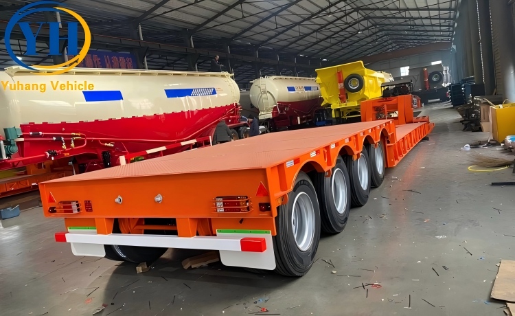4 Axle 100 Ton Stretch Semi Lowboy Trailer-YUHANG VEHICLE 4 Axle 100 Ton Stretch Semi Lowboy Trailer-YUHANG VEHICLE