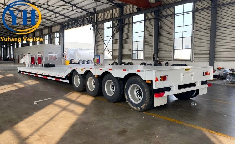 4 Axle Detachable Lowboy Trailer-YUHANG VEHICLE 4 Axle Detachable Lowboy Trailer-YUHANG VEHICLE