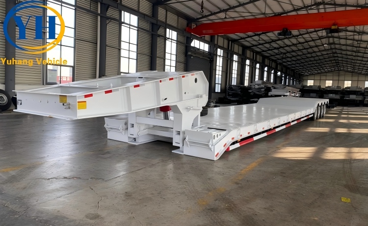 4 Axle Detachable Lowboy Trailer-YUHANG VEHICLE 4 Axle Detachable Lowboy Trailer-YUHANG VEHICLE