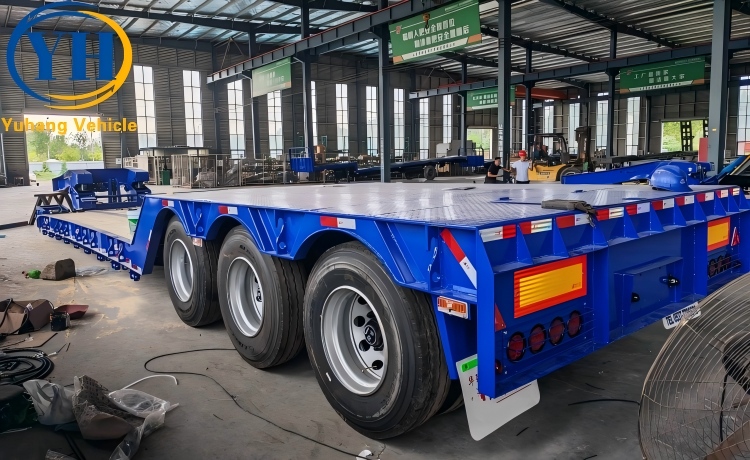 Tri Axle Hydraulic Gooseneck Truck Trailer-YUHANG VEHICLE Tri Axle Hydraulic Gooseneck Truck Trailer-YUHANG VEHICLE