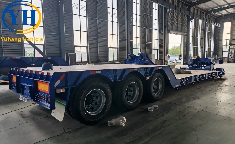 Tri Axle Hydraulic Gooseneck Truck Trailer-YUHANG VEHICLE Tri Axle Hydraulic Gooseneck Truck Trailer-YUHANG VEHICLE