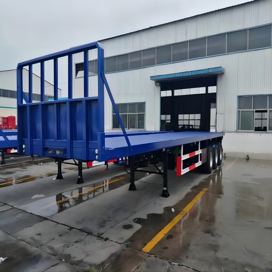3 Axle Flatbed Trailer with Front Board