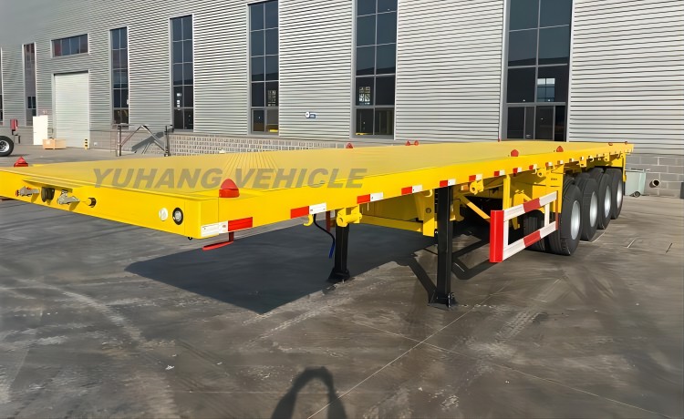4 Axle 48 Foot Flat Bed Trailers-YUHANG VEHICLE