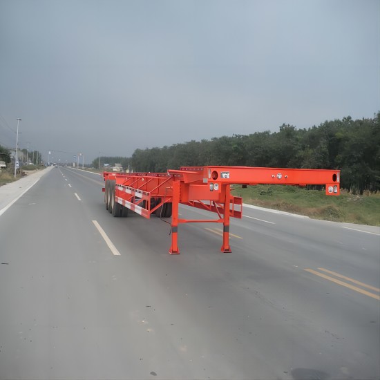 Tri Axle Gooseneck Skeleton Semi Trailer