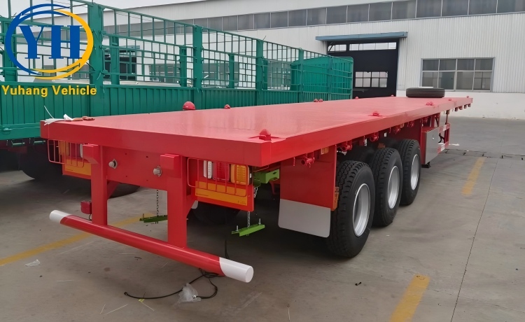 3 Axle Flatbed Trailer for Sale-YUHANG VEHICLE 3 Axle Flatbed Trailer for Sale-YUHANG VEHICLE