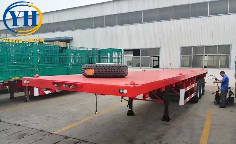 3 Axle Flatbed Trailer for Sale-YUHANG VEHICLE 3 Axle Flatbed Trailer for Sale-YUHANG VEHICLE