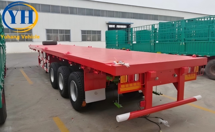 3 Axle Flatbed Trailer for Sale-YUHANG VEHICLE 3 Axle Flatbed Trailer for Sale-YUHANG VEHICLE