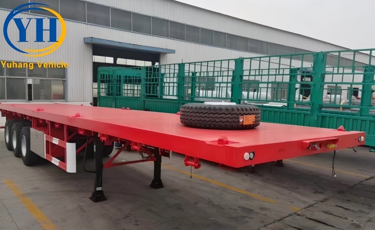 3 Axle Flatbed Trailer for Sale-YUHANG VEHICLE 3 Axle Flatbed Trailer for Sale-YUHANG VEHICLE