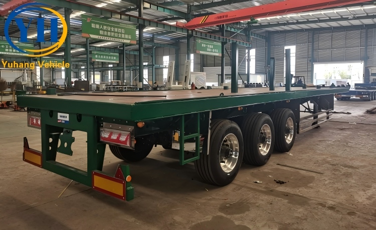 Flatbed Trailer Sale with Air Suspension-YUHANG VEHICLE Flatbed Trailer Sale with Air Suspension-YUHANG VEHICLE