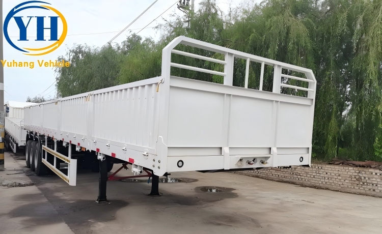 3 Axle Trailer with Drop Side-YUHANG VEHICLE 3 Axle Trailer with Drop Side-YUHANG VEHICLE