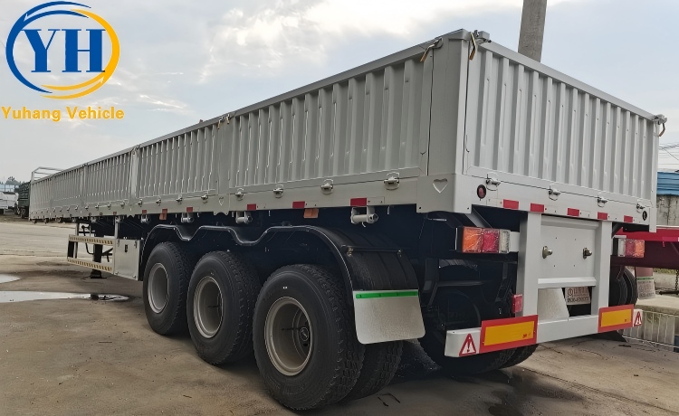 3 Axle Trailer with Drop Side-YUHANG VEHICLE 3 Axle Trailer with Drop Side-YUHANG VEHICLE
