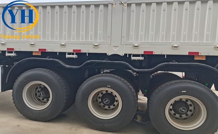 3 Axle Trailer with Drop Side-YUHANG VEHICLE 3 Axle Trailer with Drop Side-YUHANG VEHICLE
