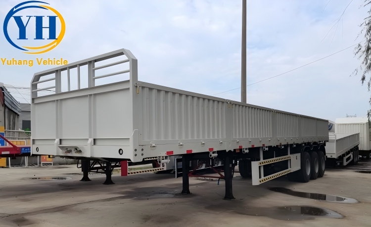 3 Axle Trailer with Drop Side-YUHANG VEHICLE 3 Axle Trailer with Drop Side-YUHANG VEHICLE