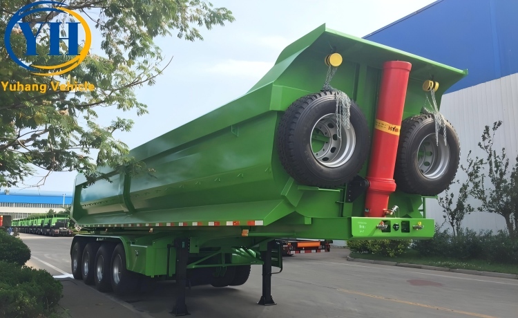 4 Axle End Dump Trailer-YUHANG VEHICLE 4 Axle End Dump Trailer-YUHANG VEHICLE