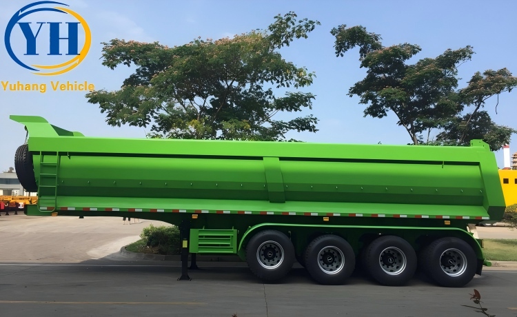 4 Axle End Dump Trailer-YUHANG VEHICLE 4 Axle End Dump Trailer-YUHANG VEHICLE