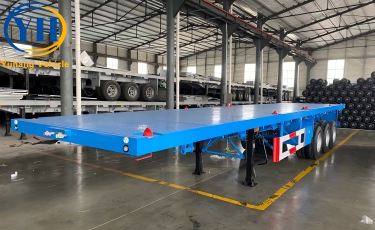 40 Feet 3 Axle Flatbed Trailer-YUHANG VEHICLE 40 Feet 3 Axle Flatbed Trailer-YUHANG VEHICLE
