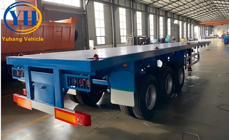 40 Feet 3 Axle Flatbed Trailer-YUHANG VEHICLE 40 Feet 3 Axle Flatbed Trailer-YUHANG VEHICLE