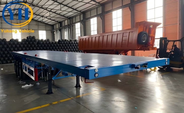 40 Feet 3 Axle Flatbed Trailer-YUHANG VEHICLE 40 Feet 3 Axle Flatbed Trailer-YUHANG VEHICLE