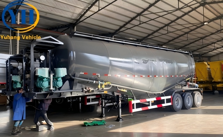 China 55 Ton Cement Semi Trailer-YUHANG VEHICLE China 55 Ton Cement Semi Trailer-YUHANG VEHICLE