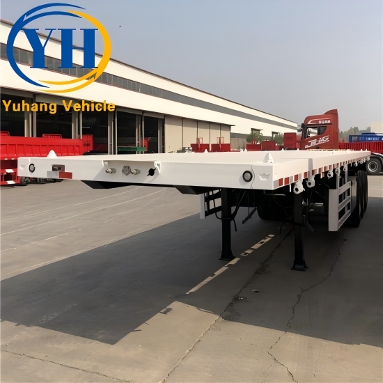Three Axle Flatbed Tractor Trailer Three Axle Flatbed Tractor Trailer