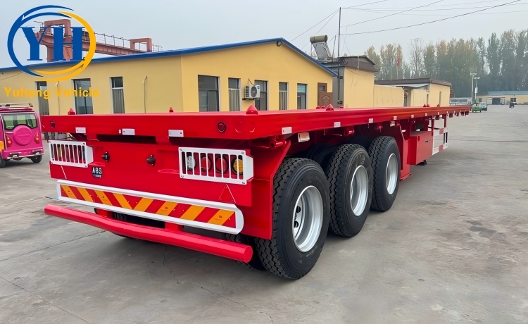 Tri Axle Flat Deck Trailer for Sale-YUHANG VEHICLE Tri Axle Flat Deck Trailer for Sale-YUHANG VEHICLE