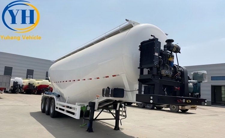 Tri Axle Flour Tanker Trailer-YUHANG VEHICLE Tri Axle Flour Tanker Trailer-YUHANG VEHICLE