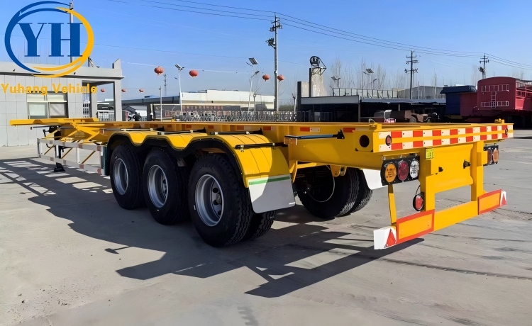 Tri Axle Gooseneck Skeleton Semi Trailer-YUHANG VEHICLE Tri Axle Gooseneck Skeleton Semi Trailer-YUHANG VEHICLE