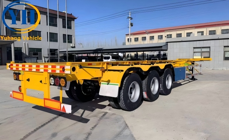 Tri Axle Gooseneck Skeleton Semi Trailer-YUHANG VEHICLE Tri Axle Gooseneck Skeleton Semi Trailer-YUHANG VEHICLE