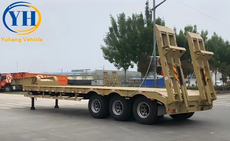 Tri Axle Low Bed Truck Trailer-YUHANG VEHICLE Tri Axle Low Bed Truck Trailer-YUHANG VEHICLE