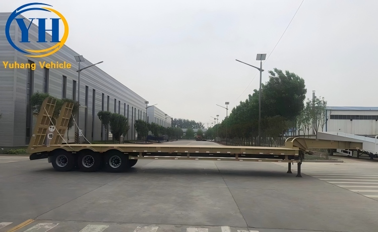 Tri Axle Low Bed Truck Trailer-YUHANG VEHICLE Tri Axle Low Bed Truck Trailer-YUHANG VEHICLE