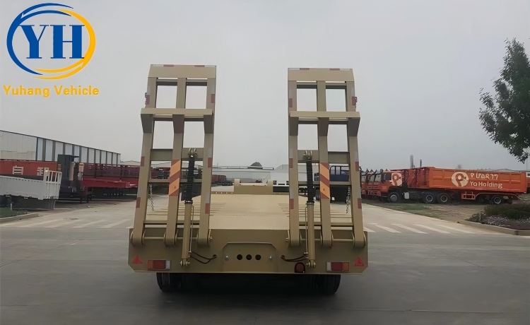 Tri Axle Low Bed Truck Trailer-YUHANG VEHICLE Tri Axle Low Bed Truck Trailer-YUHANG VEHICLE