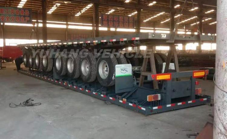 4 Axle 80 Tons Fence Cargo Semi Trailer has been sent to Senegal-YUHANG VEHICLE