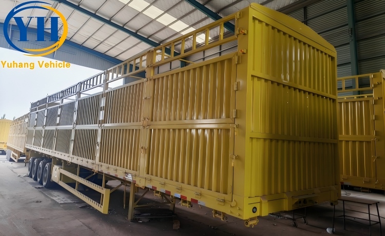 4 Axle 80 Ton Fence Cargo Semi Trailer will be sent to Senegal-YUHANG VEHICLE 4 Axle 80 Ton Fence Cargo Semi Trailer will be sent to Senegal-YUHANG VEHICLE