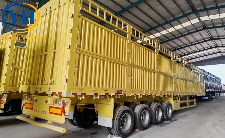 4 Axle 80 Ton Fence Cargo Semi Trailer will be sent to Senegal-YUHANG VEHICLE 4 Axle 80 Ton Fence Cargo Semi Trailer will be sent to Senegal-YUHANG VEHICLE