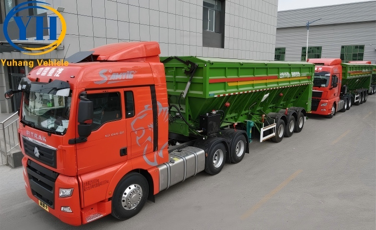 60 Ton Bulk Grain Trailer for Sale-YUHANG VEHICLE 60 Ton Bulk Grain Trailer for Sale-YUHANG VEHICLE
