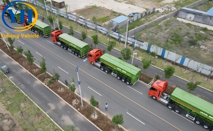 60 Ton Bulk Grain Trailer for Sale-YUHANG VEHICLE 60 Ton Bulk Grain Trailer for Sale-YUHANG VEHICLE