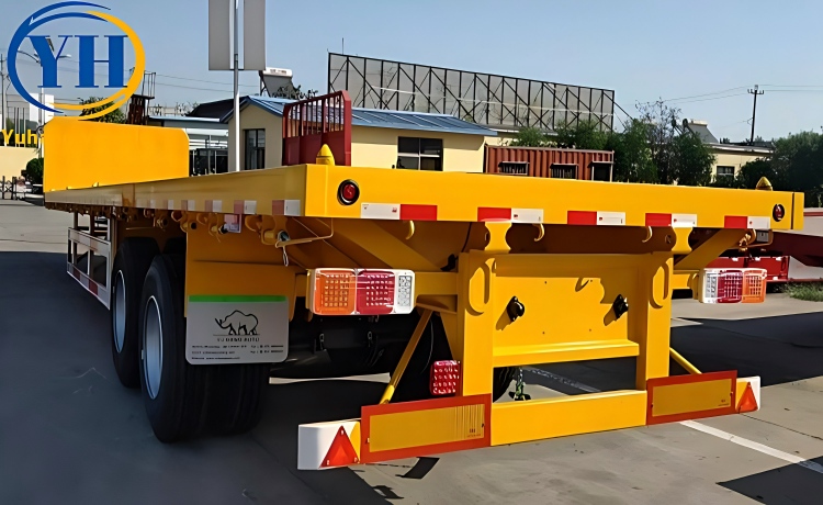 2 Axle 40 Feet Flatbed Semi Trailer will be shipped to Ghana, Tema-YUHANG VEHICLE 2 Axle 40 Feet Flatbed Semi Trailer will be shipped to Ghana, Tema-YUHANG VEHICLE