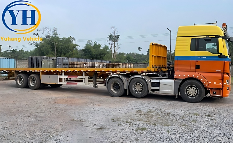 2 Axle 40 Feet Flatbed Semi Trailer will be shipped to Ghana, Tema-YUHANG VEHICLE 2 Axle 40 Feet Flatbed Semi Trailer will be shipped to Ghana, Tema-YUHANG VEHICLE