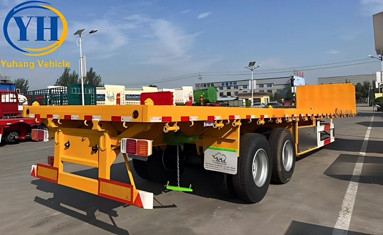 2 Axle 40 Feet Flatbed Semi Trailer will be shipped to Ghana, Tema-YUHANG VEHICLE 2 Axle 40 Feet Flatbed Semi Trailer will be shipped to Ghana, Tema-YUHANG VEHICLE
