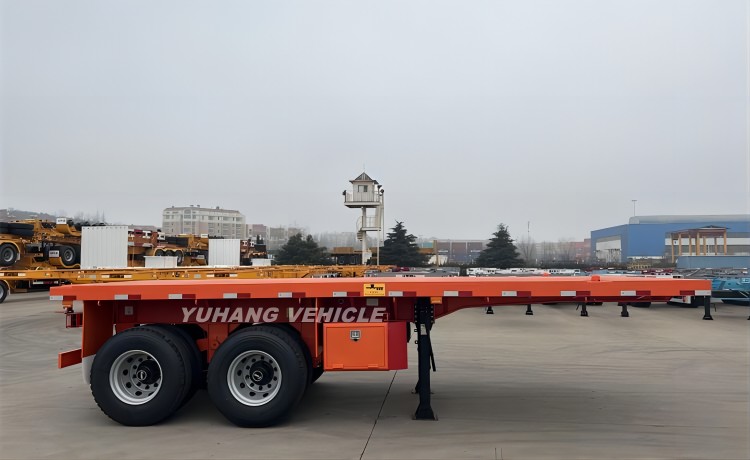Two Axle 40Ft Flatbed Trailer will be sent to Cameroon-YUHANG VEHICLE