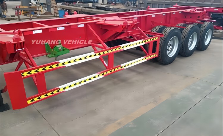 3 Axle 40Ft Container Chassis Trailer will be shipped to Uzbekistan-YUHANG VEHICLE