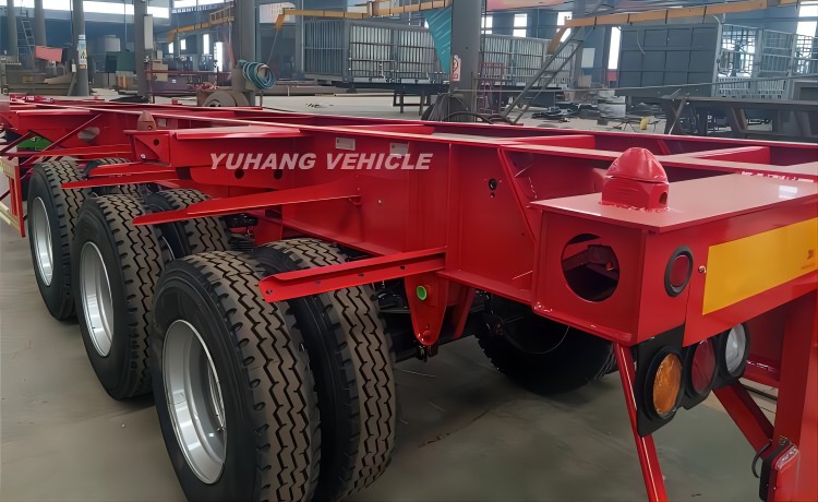 3 Axle 40Ft Container Chassis Trailer will be shipped to Uzbekistan-YUHANG VEHICLE
