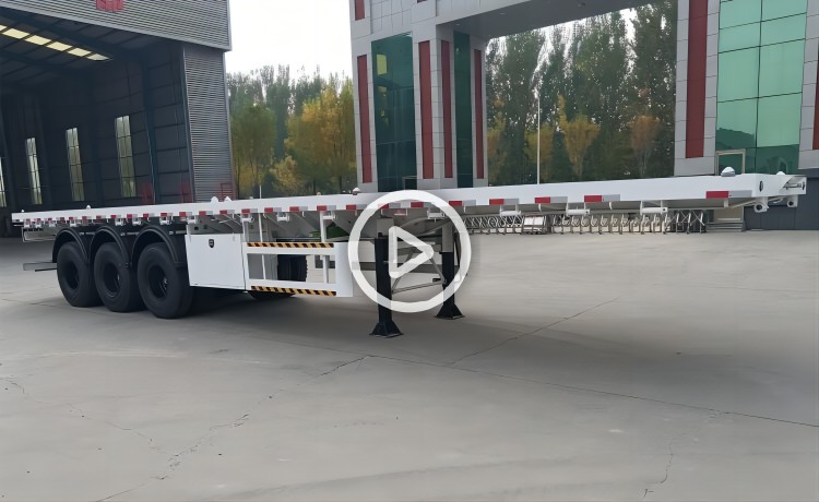 Two Axle 40Ft Flatbed Trailer will be sent to Cameroon-YUHANG VEHICLE