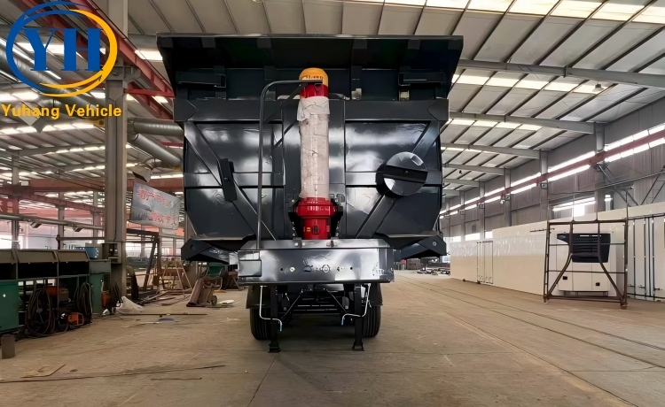 Tri Axle 35 Cubic Dump Semi Trailer is ready to be shipped to the Philippines-YUHANG VEHICLE Tri Axle 35 Cubic Dump Semi Trailer is ready to be shipped to the Philippines-YUHANG VEHICLE