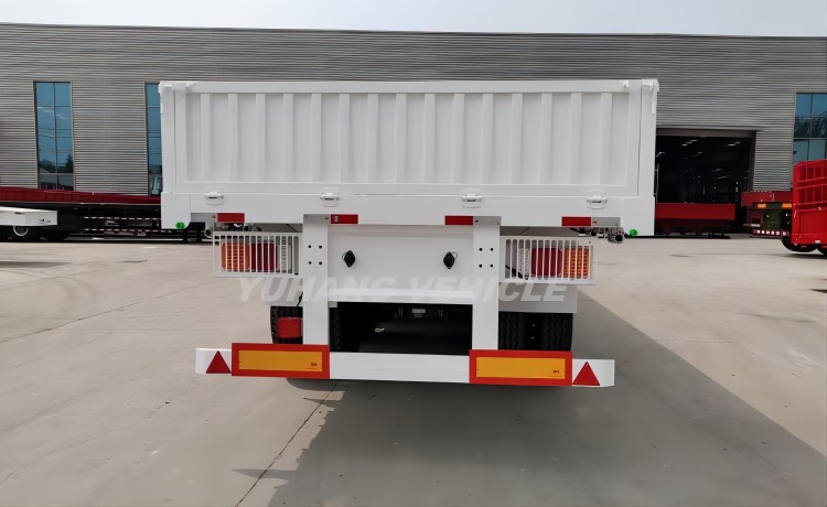 Tri Axle 60 Ton Drop Side Trailer is ready ship to Zimbabwe-YUHANG VEHICLE