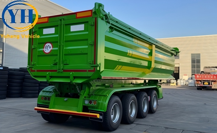 4 Axle 45CBM Heavy Duty Dump Trailer is ready to be shipped to Kenya-YUHANG VEHICLE 4 Axle 45CBM Heavy Duty Dump Trailer is ready to be shipped to Kenya-YUHANG VEHICLE